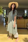 Made in Italy Sahara Star Sack Dress Khaki